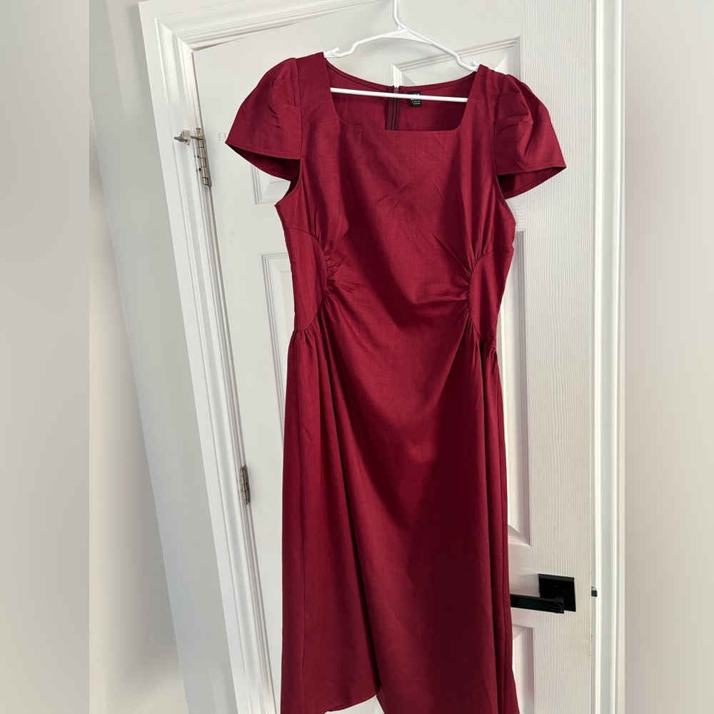 Elegant Burgundy Dress